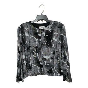 Joseph Ribkoff Womens Full Zip Jacket sprint Splash Cropped Size 12
